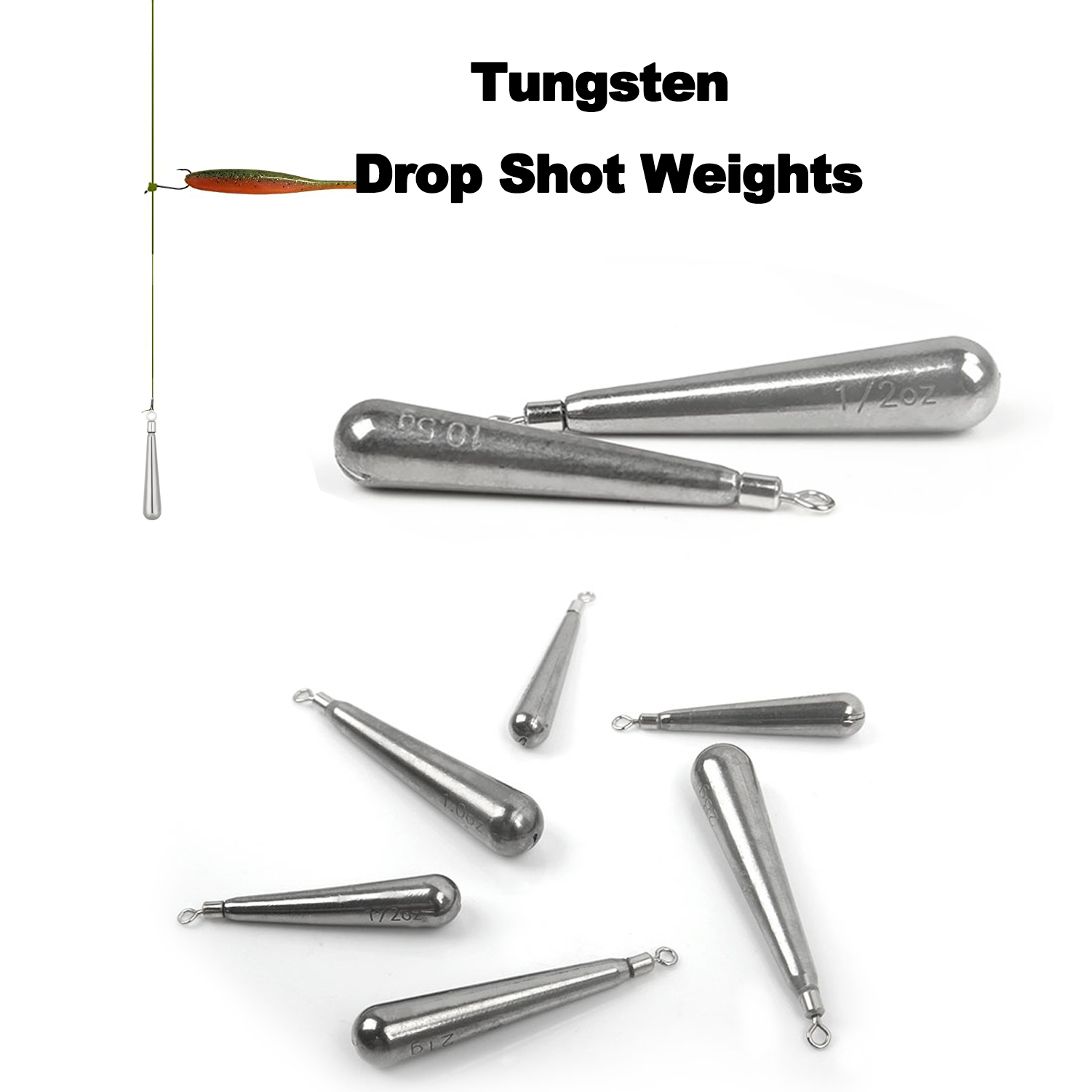 Tungsten Drop Shot Weights 3.5 - Tungsten Sinkers review and price