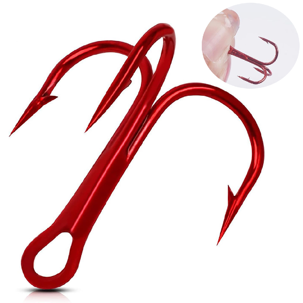 200pcs Red Treble Fishing Hook - Fishing Equipment Shop review and price