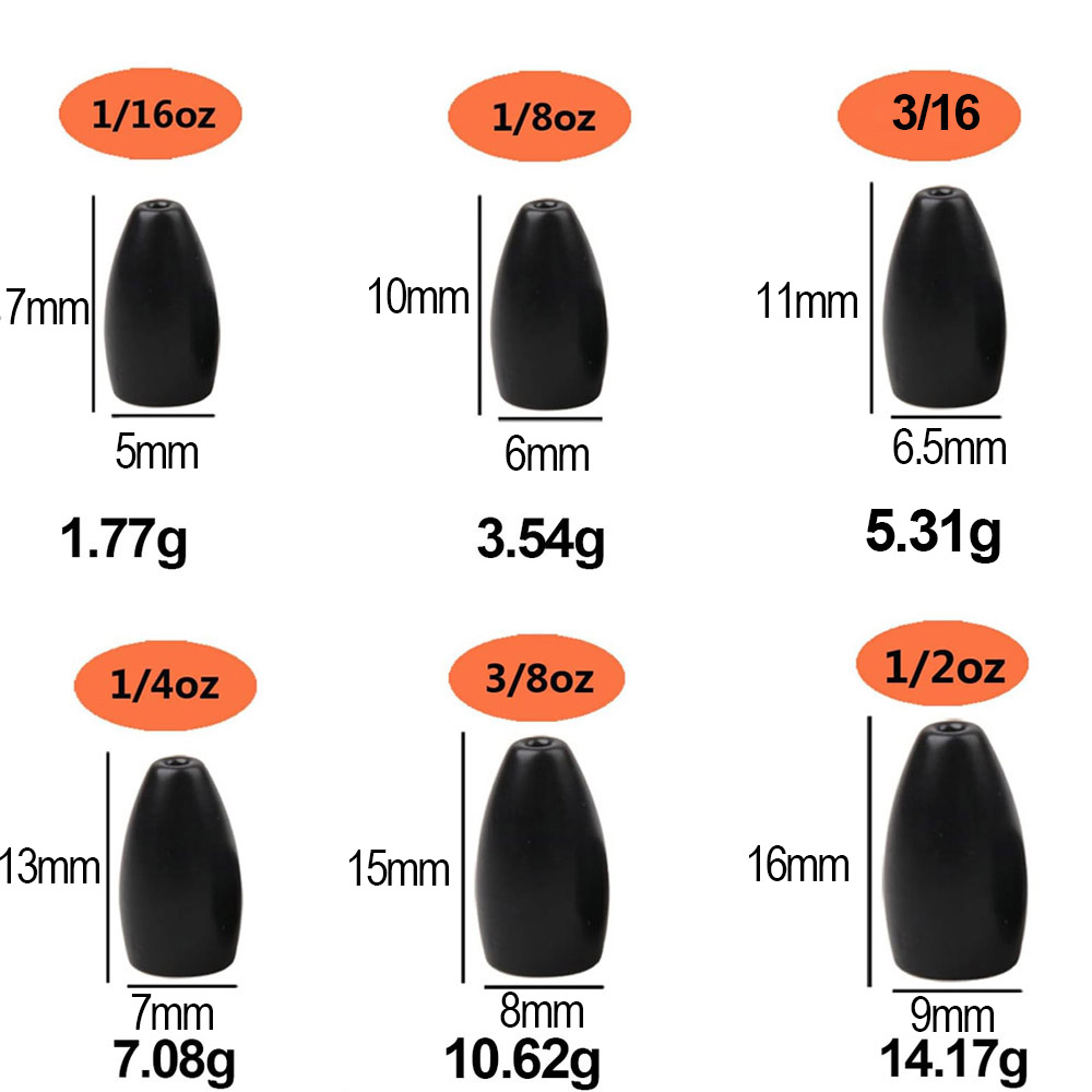 Tungsten Steel Fishing Weights - Tungsten Sinkers review and price