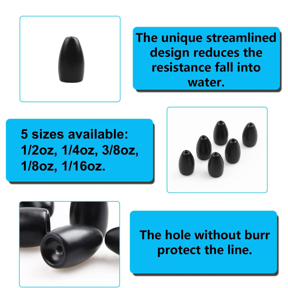 Tungsten Steel Fishing Weights - Tungsten Sinkers review and price